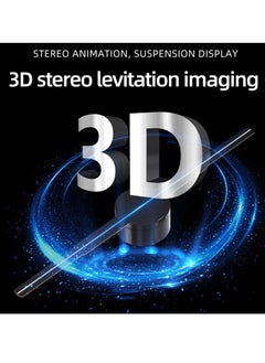 3D Hologram Projector Advertising Display Fan Wall-mounted Player 3D Naked Eye HD LED Photo Video Fan with 244pcs LED Light Beads Remote Control Sign Display