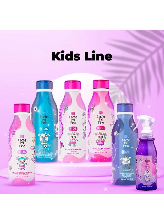 Leche Pal Pelo Kids Styling Cream Detangles Strengthens & Styles Kids Hair Smoothes Frizz Moisturizes & Softens Leavein Conditioning Detangler Abyssinian & Jojoba Oil. 14.9 Fl. Oz. - Image 5