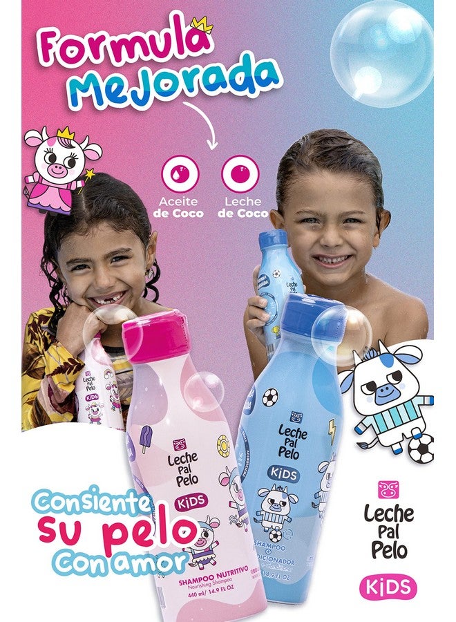 Leche Pal Pelo Kids Styling Cream Detangles Strengthens & Styles Kids Hair Smoothes Frizz Moisturizes & Softens Leavein Conditioning Detangler Abyssinian & Jojoba Oil. 14.9 Fl. Oz. - Image 4