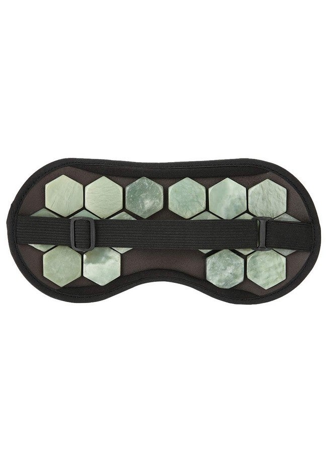 Agatige Sleeping Eye Mask Adjustable Jade Stones Eye Masks Magnet Therapy Eyeshade Eye Cover Masks For Sleeping Travel Naps(Green) - Image 1