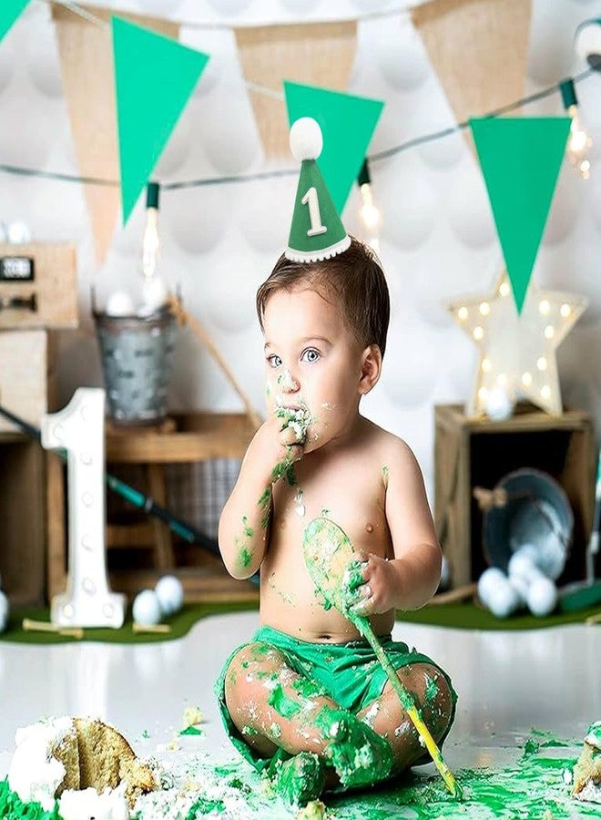 BOOMPA Dark Green Jungle Safari Number One Cap - Baby Boy's 1st Birthday Crown Party Decoration - Wild One Birthday Hat - Image 3