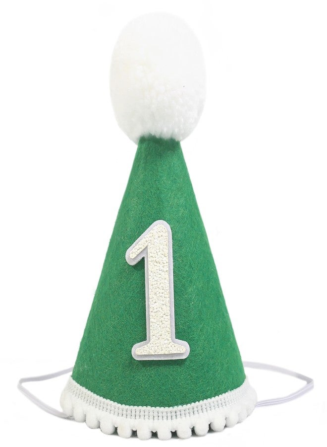 BOOMPA Dark Green Jungle Safari Number One Cap - Baby Boy's 1st Birthday Crown Party Decoration - Wild One Birthday Hat - Image 1