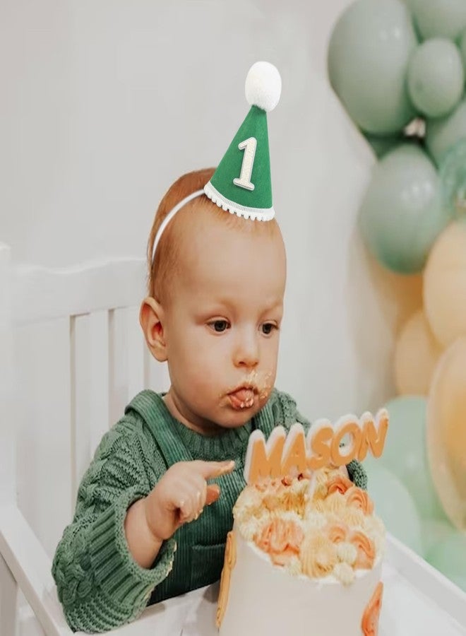 BOOMPA Dark Green Jungle Safari Number One Cap - Baby Boy's 1st Birthday Crown Party Decoration - Wild One Birthday Hat - Image 4