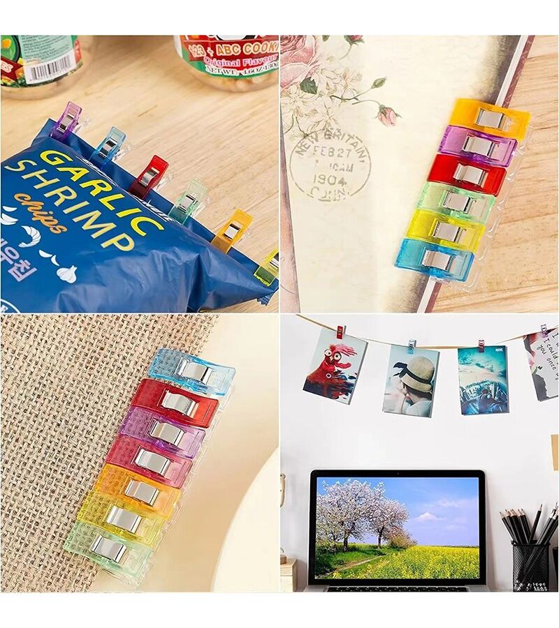Colorful Sewing Clips 50pcs for Quilt Binding Knitting Crochet DIY - Image 2