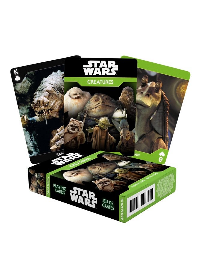 Aquarius Aquarius Star Wars Creatures Playing Cards - Star Wars Themed Deck of Cards for Your Favorite Card Games - Officially Licensed Star Wars Merchandise & Collectibles - Image 1