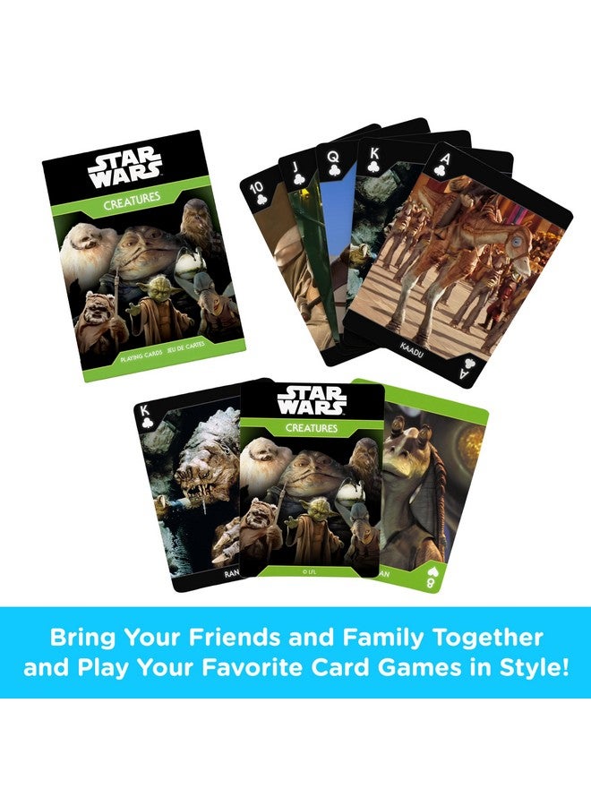Aquarius Aquarius Star Wars Creatures Playing Cards - Star Wars Themed Deck of Cards for Your Favorite Card Games - Officially Licensed Star Wars Merchandise & Collectibles - Image 2