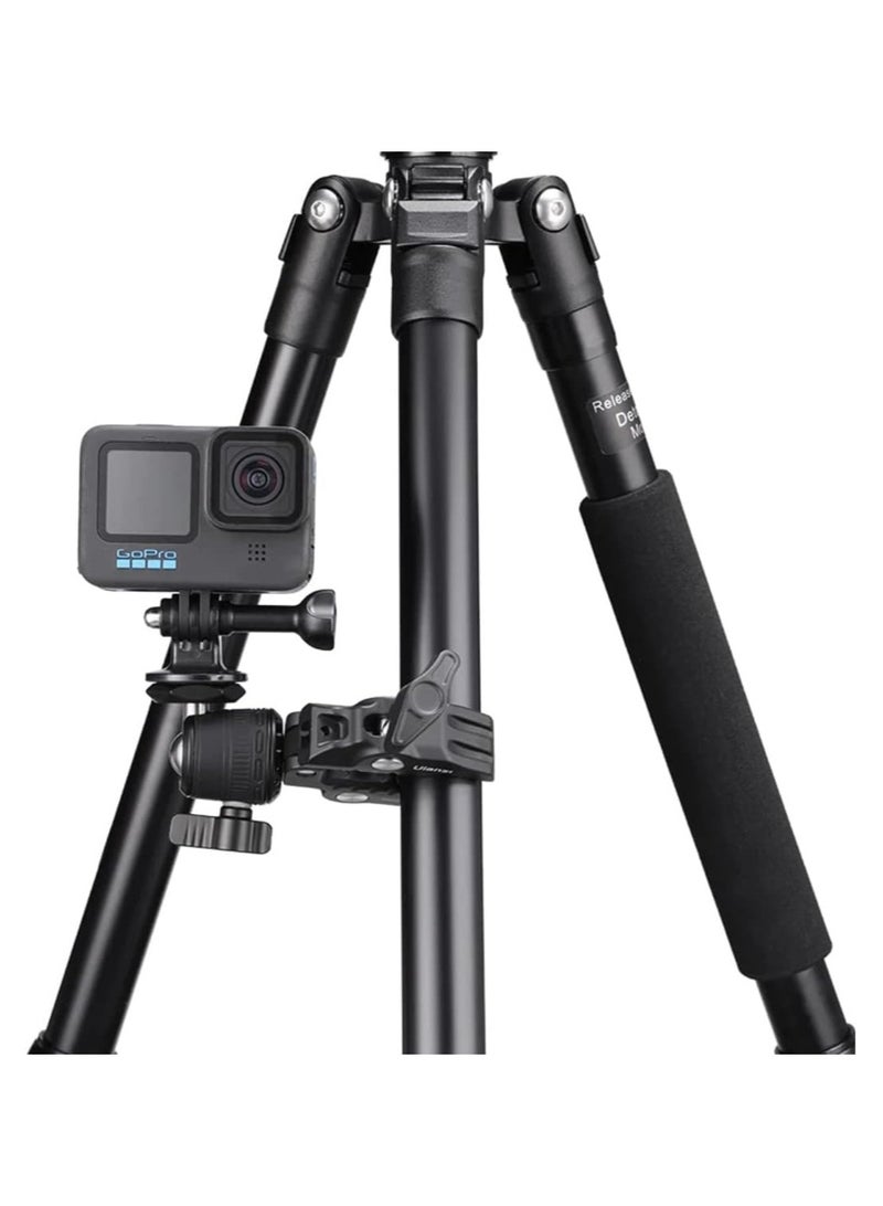 ULANZI R099 Super Clamp Camera Mount – Heavy-Duty Mounting Clamp with 360° Rotatable Ball Head & 1/4" Screw for DSLR, Monitor, LED Light, GoPro & Accessories - Image 5