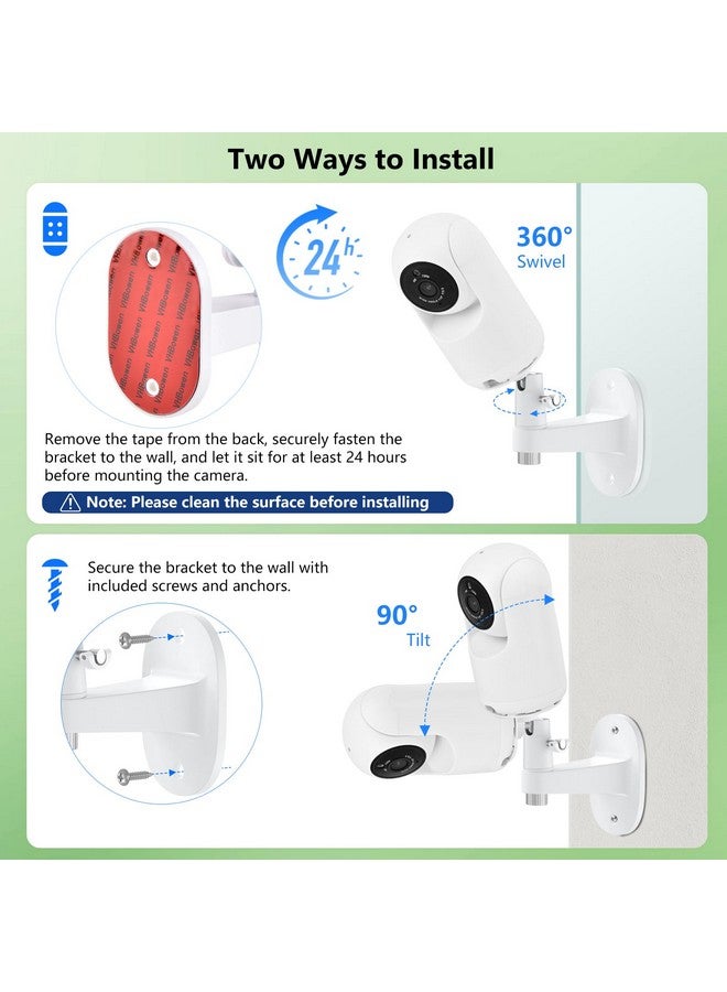 wochel Adhesive Baby Monitor Wall Mount Compatible with VTech Advanced HQ Max, Ajustable Baby Monitor Stand Without Drilling and Wall Damage - Image 4