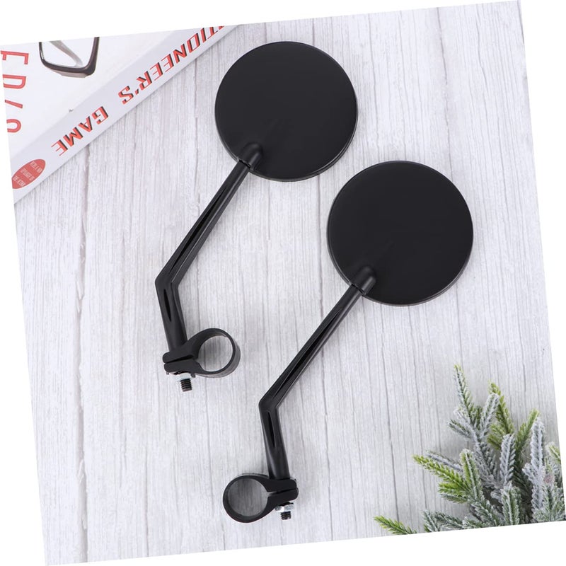 2 Pcs Rotating Bike Mirrors Durable Convex Safety Rearview for Handlebars Scratch Resistant - Image 3