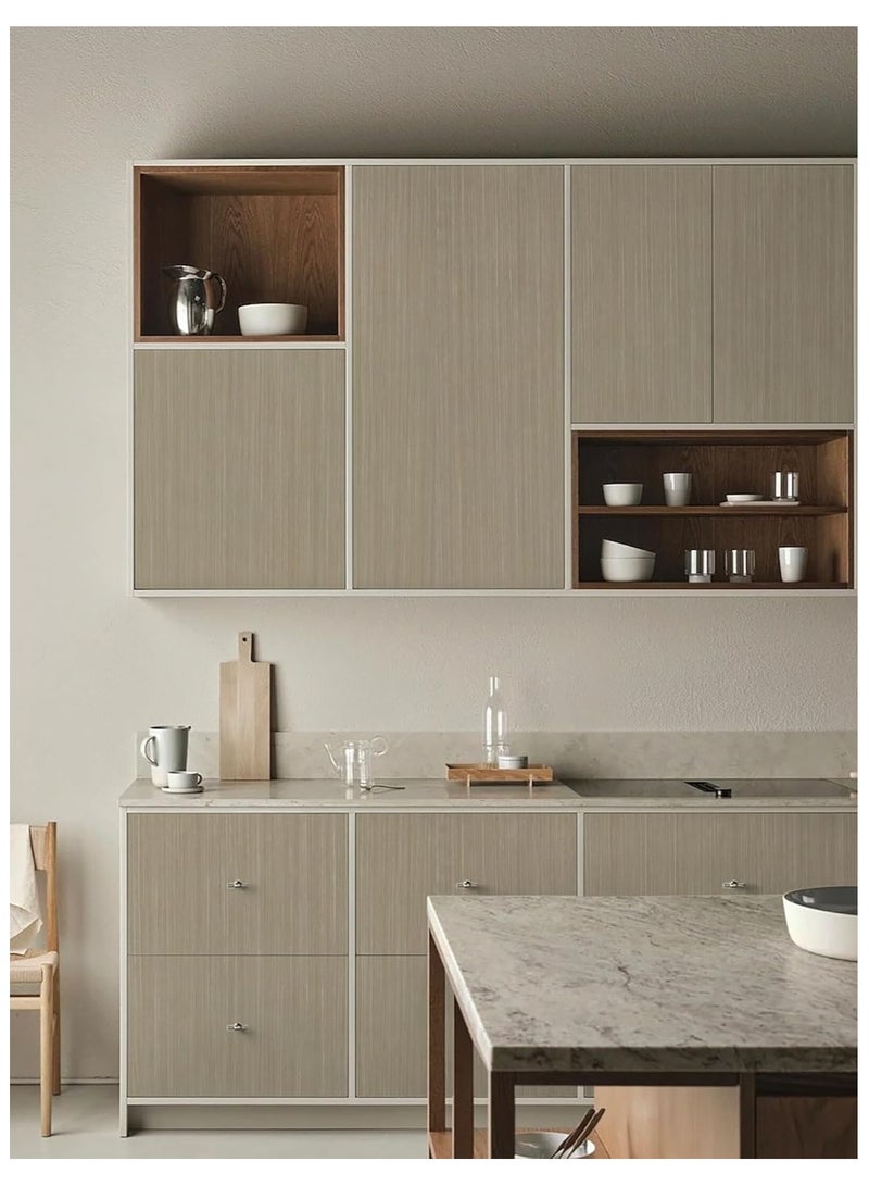 Anna 45cm x 2m Waterproof, Moisture-Proof, and Oil-Proof Faux Wood Grain Self-Adhesive Wallpaper for Home Renovation - Image 2