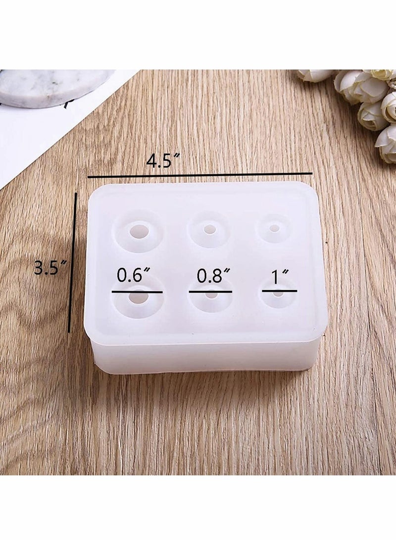 Excefore Eggs Ball Silicone Resin Molds, Epoxy Resin Ball Spheroid Necklace Stone Mold, for Jewelry Keychain UV Resin Crafts  - Image 4