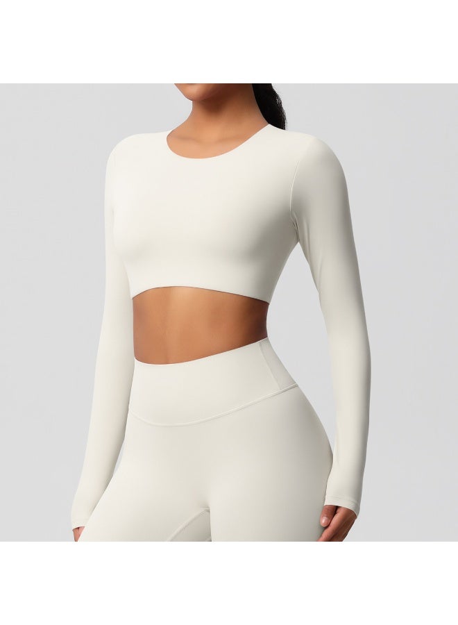 Yoga Shirts For Women Long Sleeve With Padded Fitness Running Gym Clothes Workout Dry Fit Breathable High Elastic Sports Top - Image 1