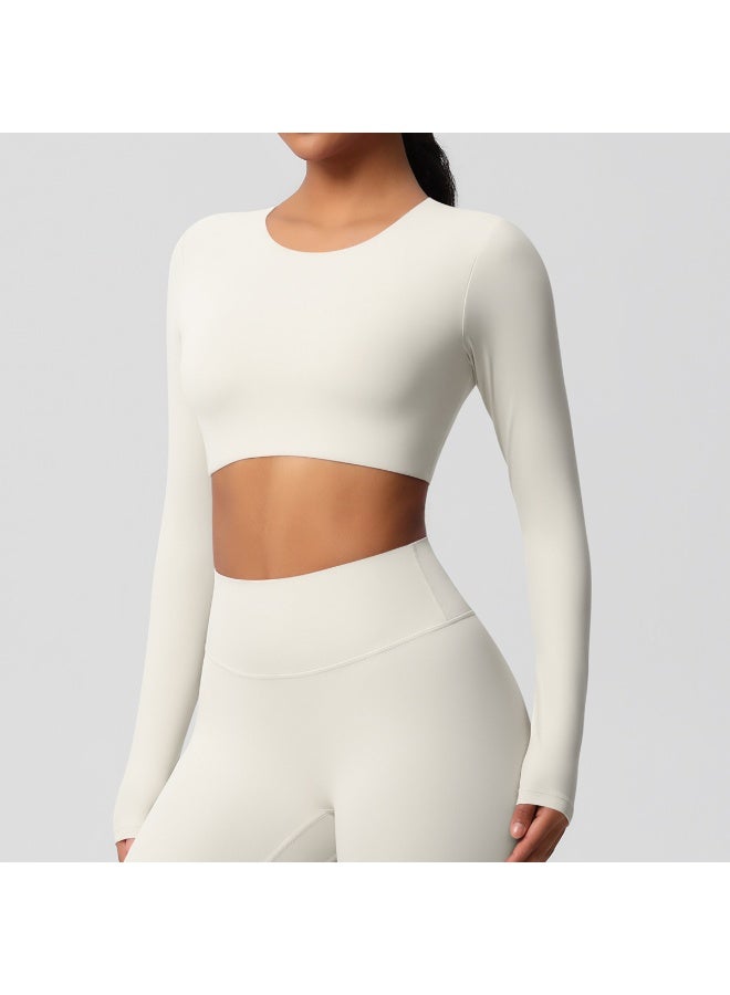 Yoga Shirts For Women Long Sleeve With Padded Fitness Running Gym Clothes Workout Dry Fit Breathable High Elastic Sports Top - Image 2
