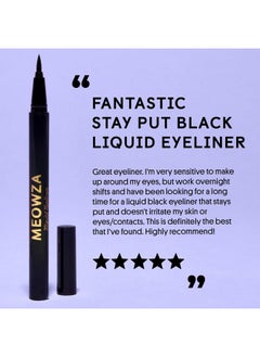 Winky Lux Meowza Liquid Eyeliner - Long-Lasting Black Eyeliner, Eyeliner Liquid Liner Black, 0.16 Oz  - Image 5