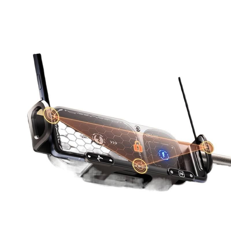 حامل جوال للسيارة باللون الأسود مع تثبيت على فتحة التكييف ومشبك تثبيت لـمناسب لمعظم الهواتف للسفر للمكتب عملي للاستخدام المتكرر - Image 4