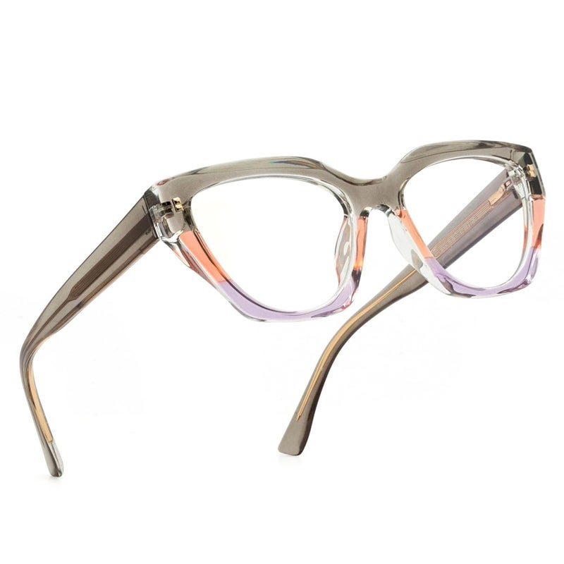 PERKEY Store PERKEY Bold Collection | Blu Cut & Antiglare Computer Eyeglasses | Full Rim Cat Eye Shape | For Women | Medium | OPTL0017 - Image 5
