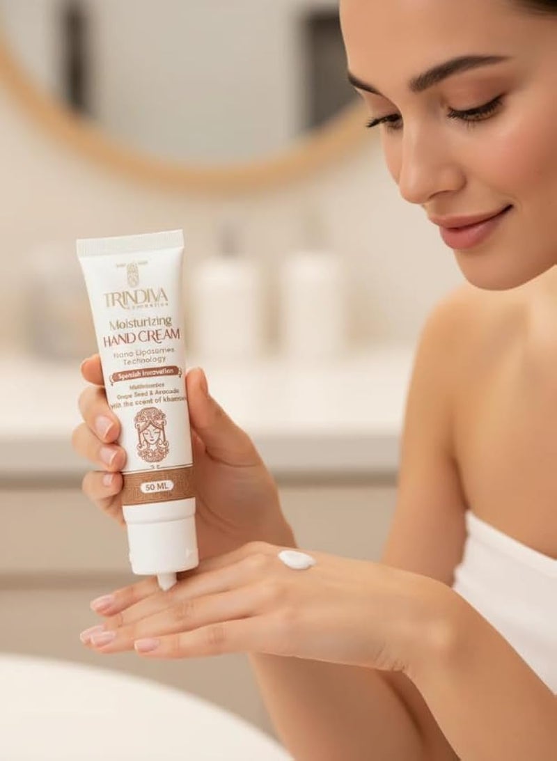 Trindiva Moisturizing Hand Cream with Nano-Liposome Technology, Fast Absorbing, Non-Greasy, 50ml - Image 2