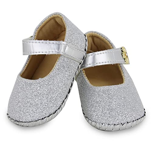 Neska Moda 6 To 12 Months Baby Girls Synthetic Leather Baby Sandal Booties (Silver)-BT1353 - Image 4