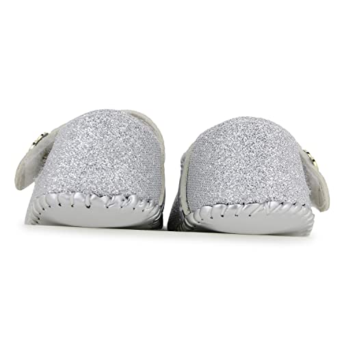 Neska Moda 6 To 12 Months Baby Girls Synthetic Leather Baby Sandal Booties (Silver)-BT1353 - Image 5