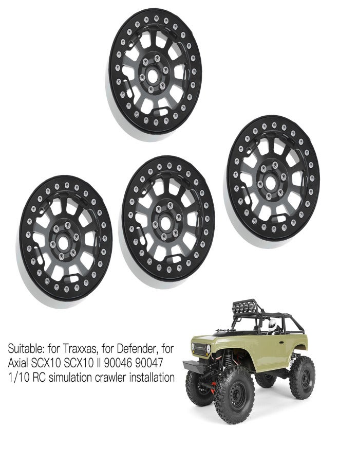 4 PCS 2.2in Aluminum Alloy Wheel Hub Universal Replacement Hub for 1/10 RC Simulation Crawler Titanium - Image 1