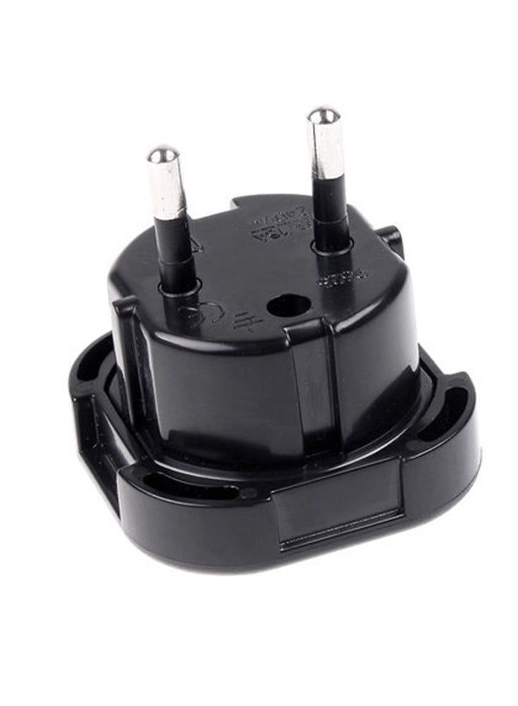 2Pcs UK To EU AC Travel Plug Adapter Black - Image 4