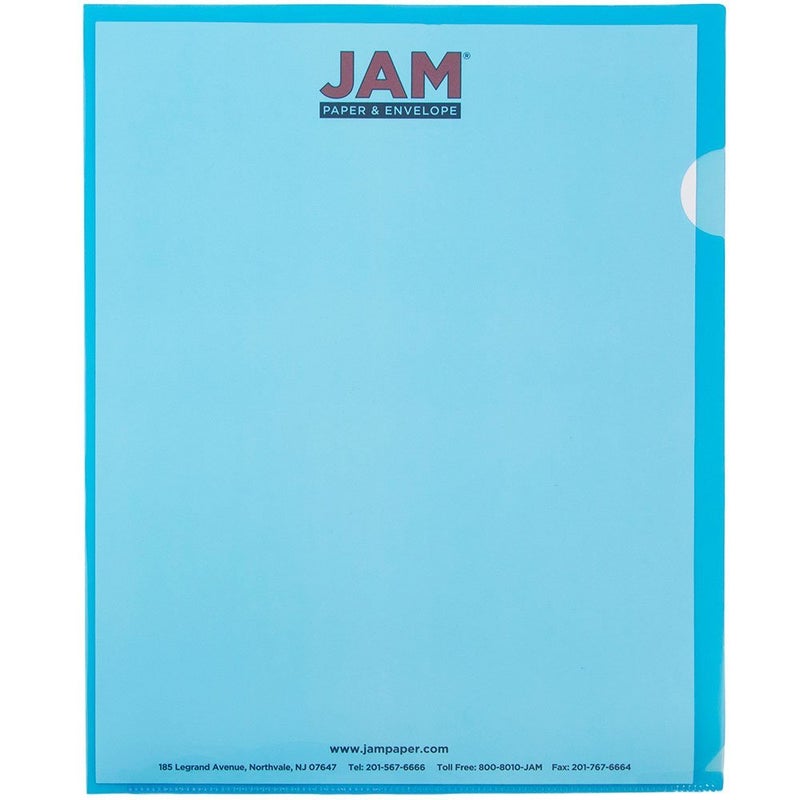 JAM PAPER Plastic Sleeves - Letter Sized - 9 x 11 1/2 - Blue Project Pockets - 12 Page Protectors/Pack - Image 2