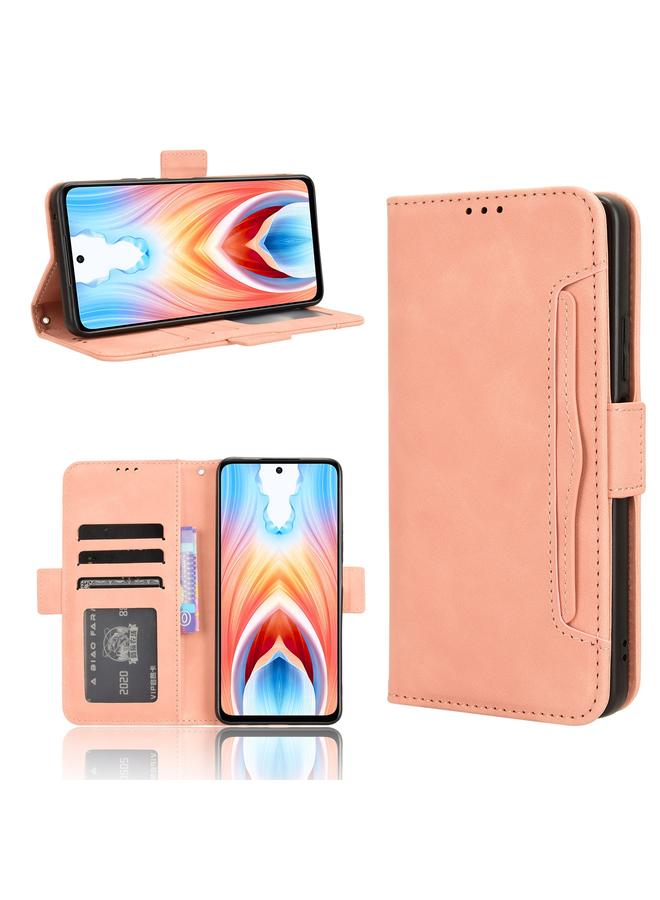 اس-توب جراب لهاتف OPPO A79 5G / A2 5G مصنوع من الجلد وملمس جلد العجل وفتحات للبطاقات - Image 1