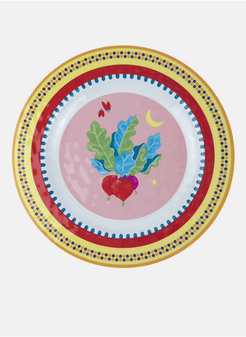 Baci milano - Dinner Plate with Radish – Ø 28 cm, Melamine, Mamma Mia Collection - Image 1