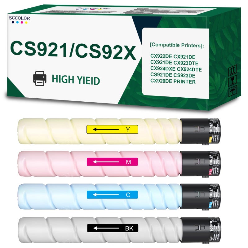 CS921 CS92X Toner Cartridge 76C00K0 76C00C0 76C00M0 76C00Y0 Toner Cartridge Replacement for Lexmark CS92x CX92x CS921 CX921DE CS923 CX920 CX921 CX922 CX923 CX924 Printer