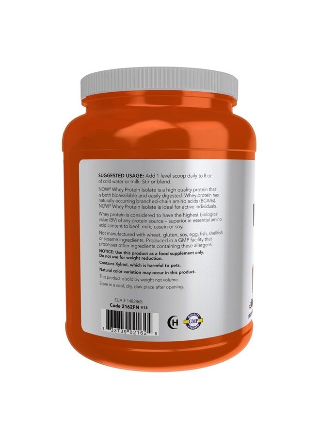 now Sports Nutrition, Whey Protein Isolate, 25 g With BCAAs, Creamy Chocolate Powder, 1.8-Pound - Image 3