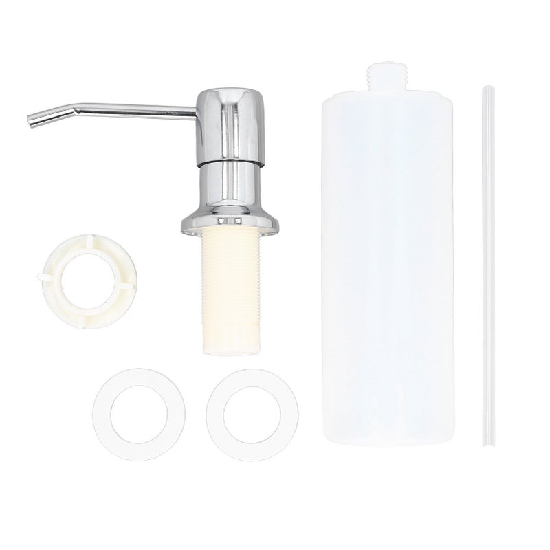 300ml Sink Soap Dispenser Lotion Pump Dispenser 304 Stainless Steel Lotion Dispenser for Kitchen Chromeplate - Image 1