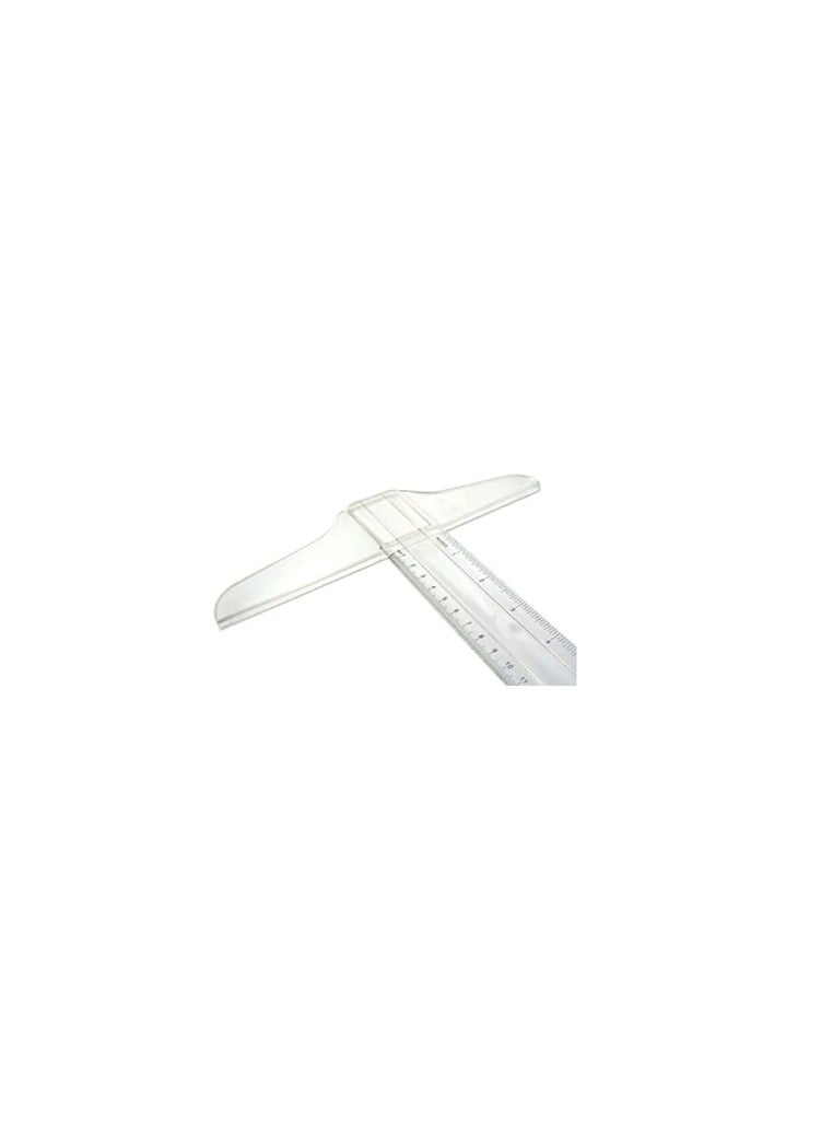 Terabyte T-Square Plastic Transparent T-Ruler No 138 for Drafting and General Layout Work - Image 1