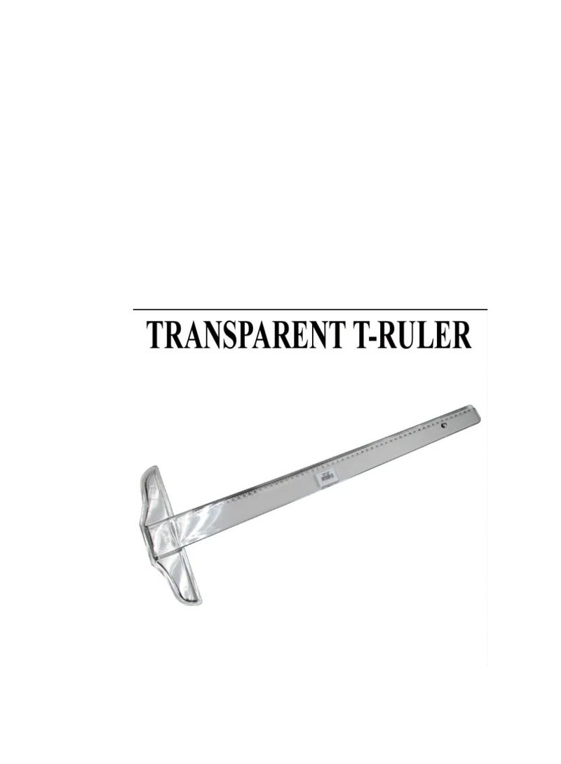Terabyte T-Square Plastic Transparent T-Ruler No 138 for Drafting and General Layout Work - Image 3