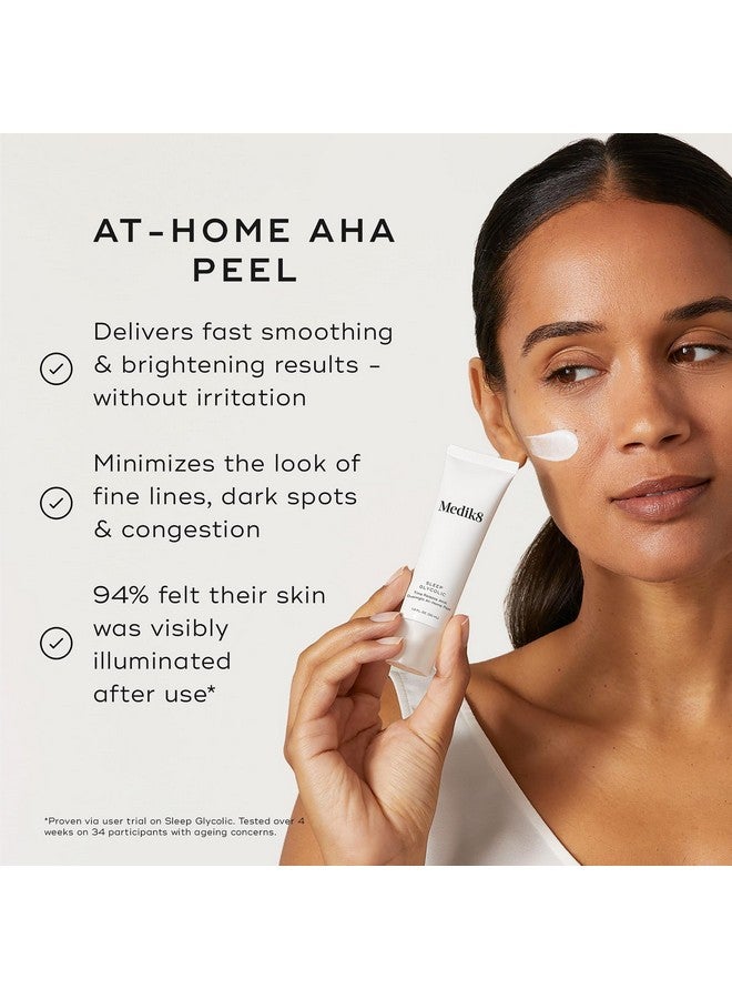 ميديك8 النوم الجليكوليك التقشير حمض الجليكوليك في المنزل الوجه قشر بين عشية وضحاها آها مكافحة الشيخوخة علاج الجلد الجلسرين والبرسيم الكوري 1.0 أوقية - Image 2
