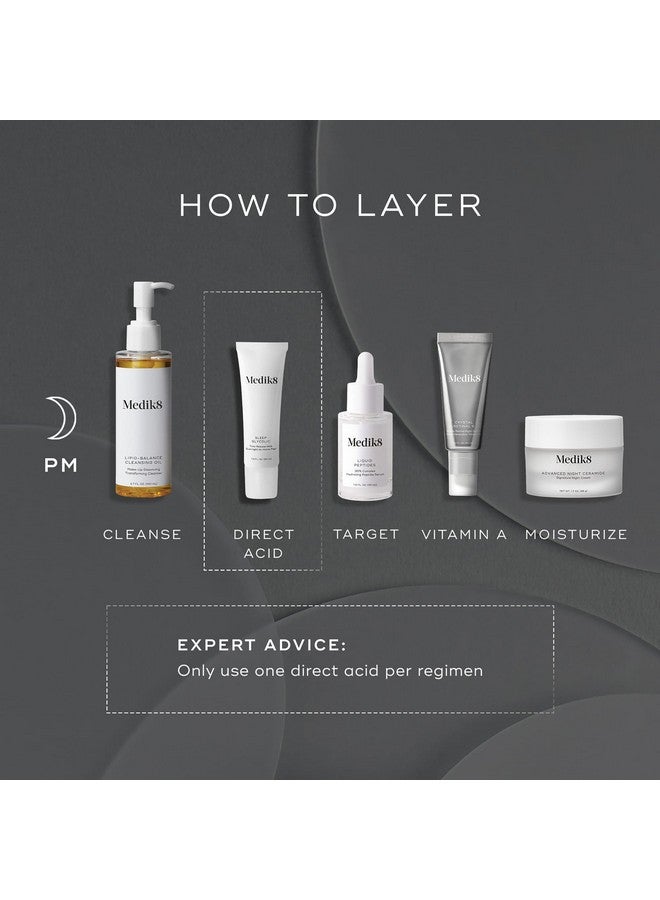 ميديك8 النوم الجليكوليك التقشير حمض الجليكوليك في المنزل الوجه قشر بين عشية وضحاها آها مكافحة الشيخوخة علاج الجلد الجلسرين والبرسيم الكوري 1.0 أوقية - Image 5