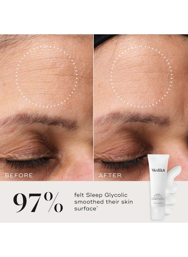 ميديك8 النوم الجليكوليك التقشير حمض الجليكوليك في المنزل الوجه قشر بين عشية وضحاها آها مكافحة الشيخوخة علاج الجلد الجلسرين والبرسيم الكوري 1.0 أوقية - Image 3