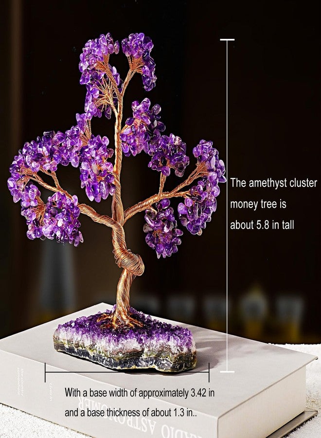 Runyangshi Natural Crystal Amethyst Cluster Tree Tree of Life Natural Crystal Healing Stones Gemstone Trees Fengshui Good Luck Positive Energy Home Decor - Image 2