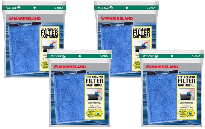 MarineLand 4 packs RiteSize Eclipse Filtration Systems Cartridge 3pk 12 Total Cartridges
