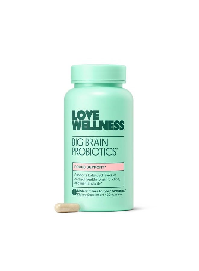 Love Wellness Nootropics Brain Support Supplement, Big Brain Probiotics | Brain Function, Focus, Cognitive Health & Healthy Mood | Organic Mushrooms Reishi, Chaga & Lions Mele - Image 1