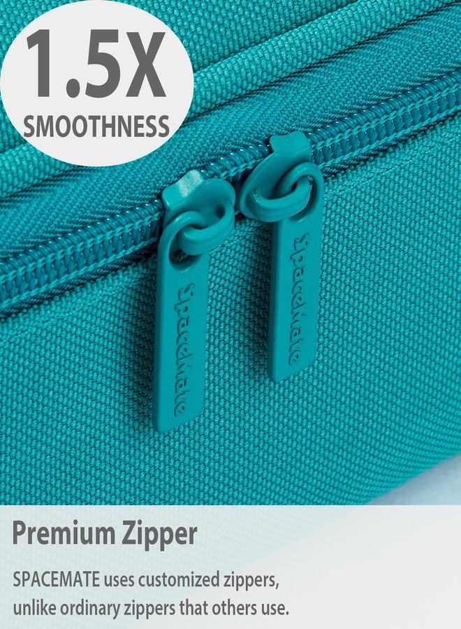 SPACEMATE Pencil Case Pouch Box Bag School Supplies Girls Boys Kids, Cute Preppy Stuff Large Big Capacity Aesthetic Pen Organizer, Back to College Stationary, Teal, Standard Stlye, 1800ml - Image 4