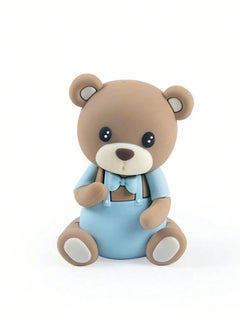 Generic Baby Shower Decorations Cake Toppers Set of 3 featuring a cute pink and blue teddy bear design and balloon toppers for gender reveal parties and birthdays  - Image 3