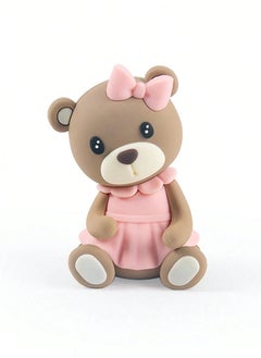 Generic Baby Shower Decorations Cake Toppers Set of 3 featuring a cute pink and blue teddy bear design and balloon toppers for gender reveal parties and birthdays  - Image 2