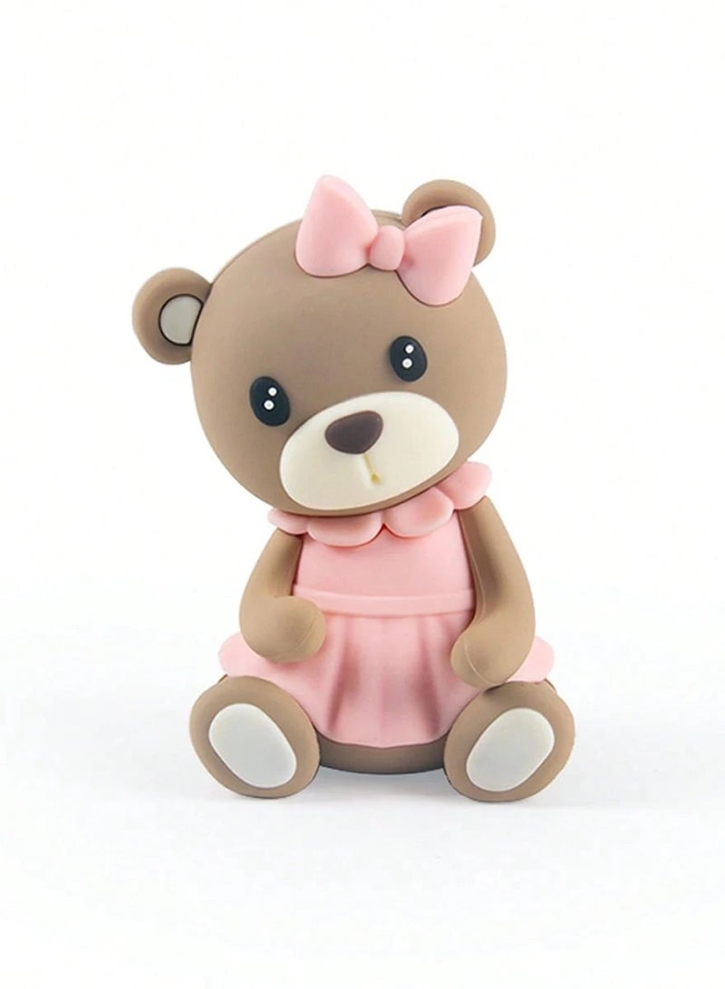 Baby Shower Decorations Cake Toppers Set of 3 featuring a cute pink and blue teddy bear design and balloon toppers for gender reveal parties and birthdays  - Image 2