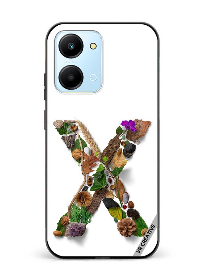 VR CREATIVE Protective Case Cover For Honor Play7T Alphabet X Design Multicolour - Image 1