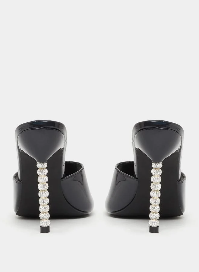 Styli Embellished Stiletto Heel Sandals