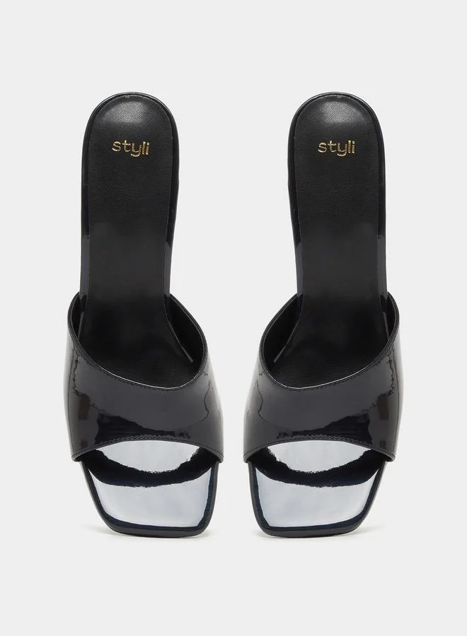 Styli Embellished Stiletto Heel Sandals