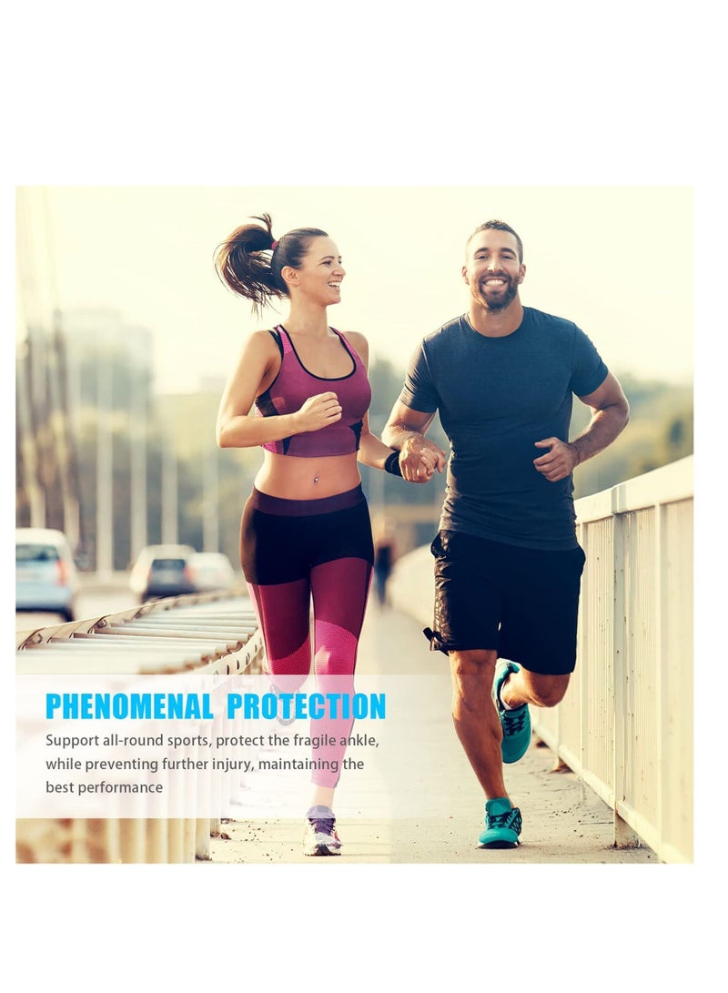 SYOSI Ankle Braces Adjustable Compression Ankle Support Brace Heel Spur Brace Ankle Sleeve for Injury Recovery Achilles support and Strong Ankle Brace Sports Protection for Women  Men Pair  - Image 2