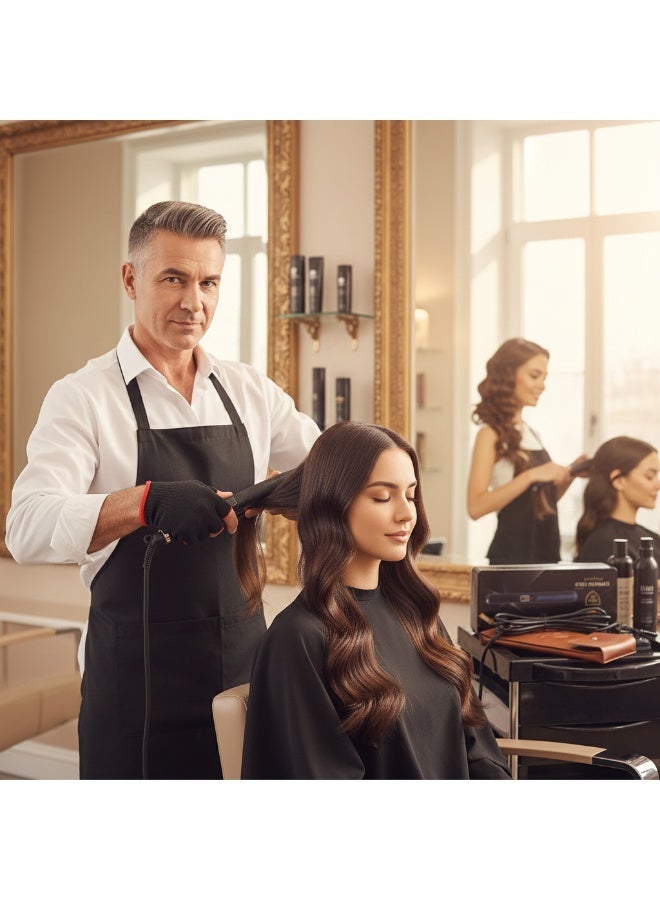 تورنيدو جولد مكواة فرد وتصفيف الشعر بجودة صالونات التجميل مع حرارة 980 درجة مئوية، مثالية للشعر المجعد والمفرود، تسخين سريع خلال 30 ثانية مزودة سلك دوار 360 درجة بقوة 50 وات الكوري بشاشة ديجتال - Image 2