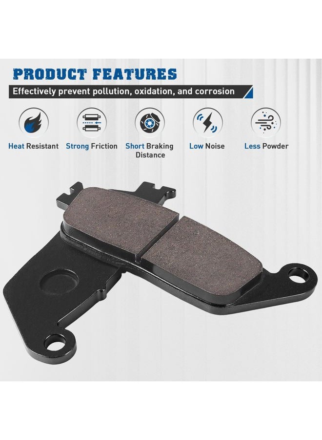 SOLLON Brake Pads Front and Rear for Honda VTX1300 VTX 1300 Retro/C/R/S 2003-2006, Shadow Sabre 1100 VT1100C2, Shadow 1100 VT1100 1995-2007, ACE 1100 VT1100T, VTX 1300S Retro/C/R/T 2003-2013 - Image 5