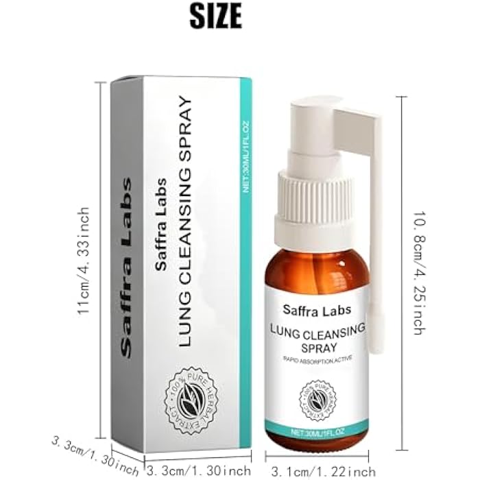 RCSCBC Saffra Labs Lung Cleansing Spray,Lung Cleanse Mist,Herbal Lung Cleanse Mist, Powerful Lung Support & Cleanse & Respiratory (1PCS) - Image 2